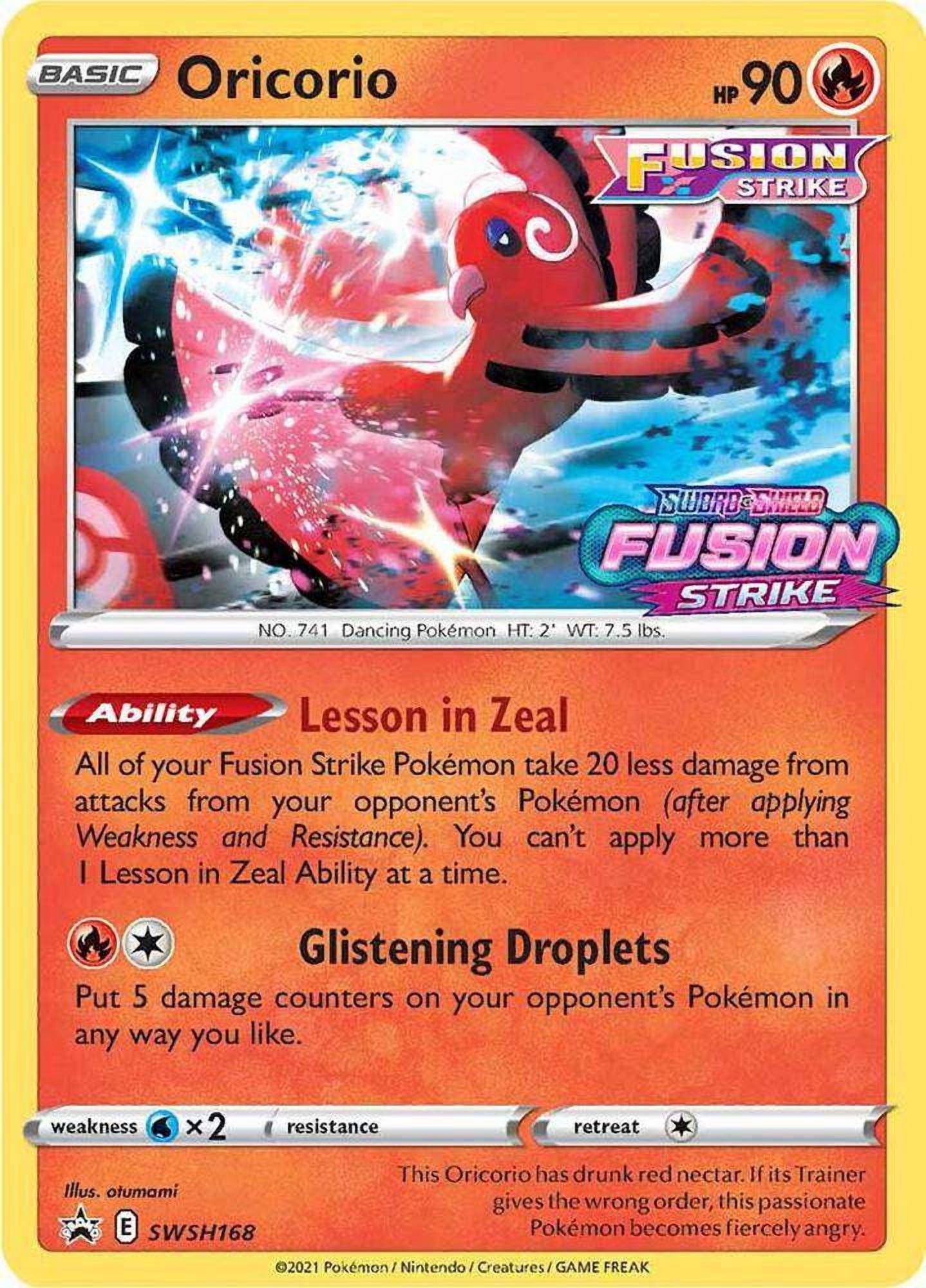 oricorio fusion strike pokemon card value Pokemon Fusion Strike Oricorio Loose Deck