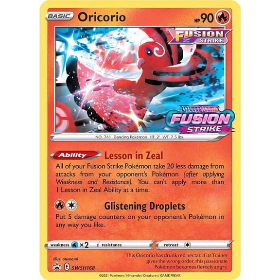 Pokemon Fusion Strike Oricorio Loose Deck