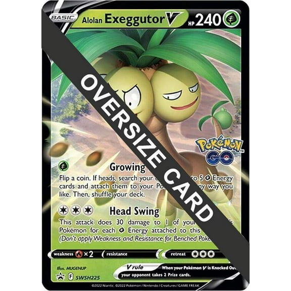 Pokemon GO Alolan Exeggutor V SWSH225 (Oversized)