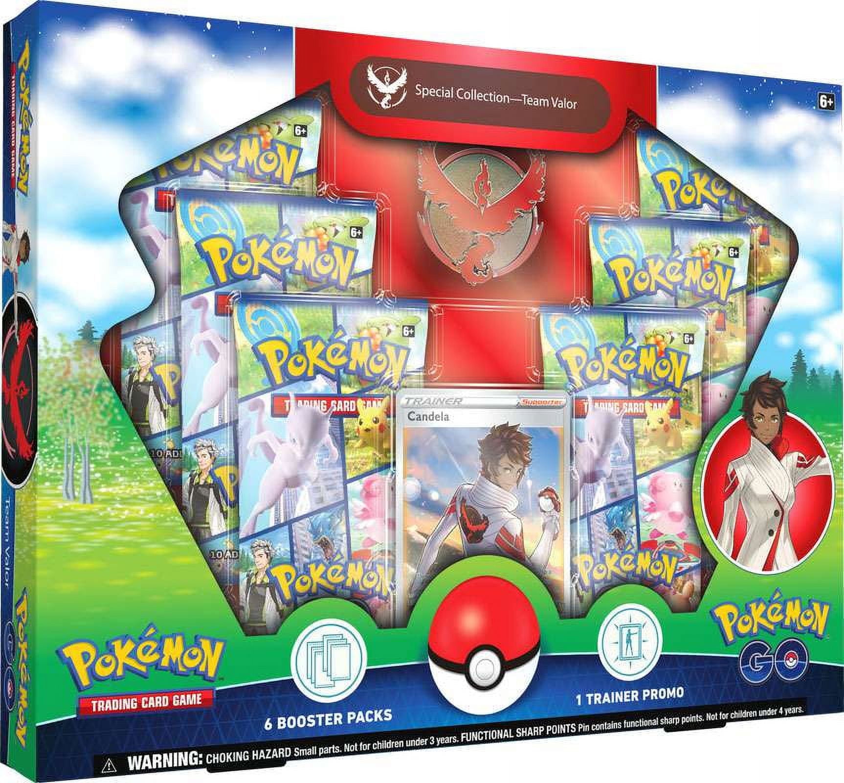 Pokemon GO Team Valor (Moltres) Special Collection Box (6 Booster Packs, Promo  Card, Pin & More) - Walmart.com