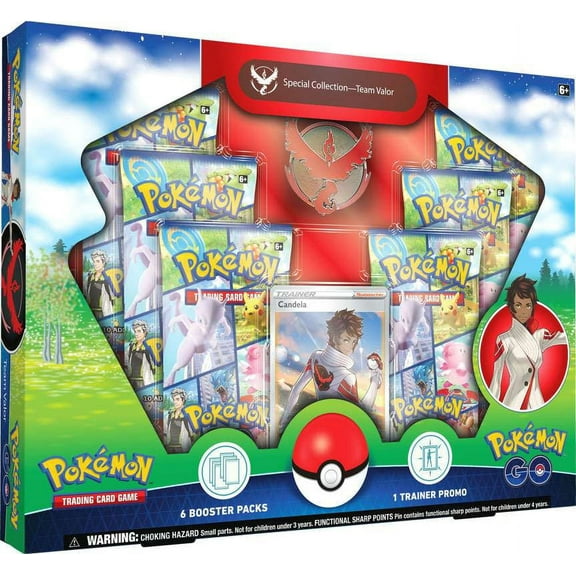 Pokemon GO Team Valor (Moltres) Special Collection Box (6 Booster Packs, Promo Card, Pin & More)