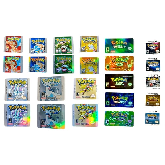 Pokemon Game Boy Replacement Label Sticker Precut GBC GBA Glossy / Holo