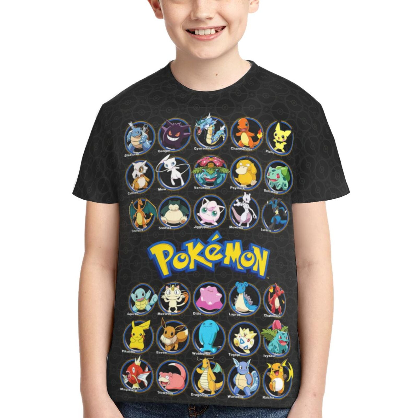 Pokemon Game Shirt 3d Printed Short Sleeve Cartoon T-Shirts For Boys ...