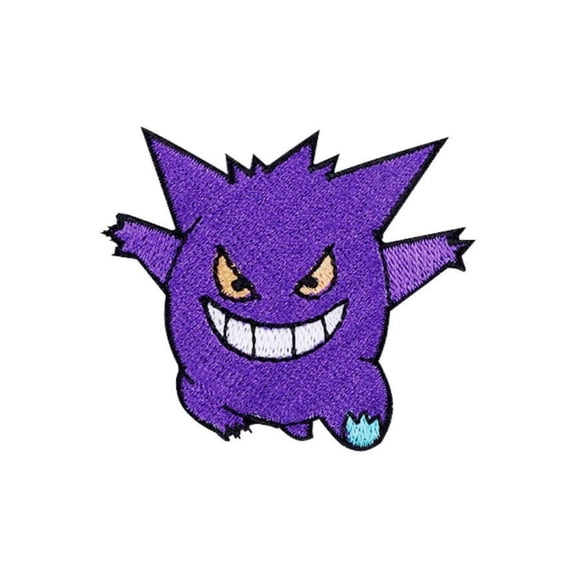 Pokemon Gengar 2 Inches Tall Embroidered Iron On Patch