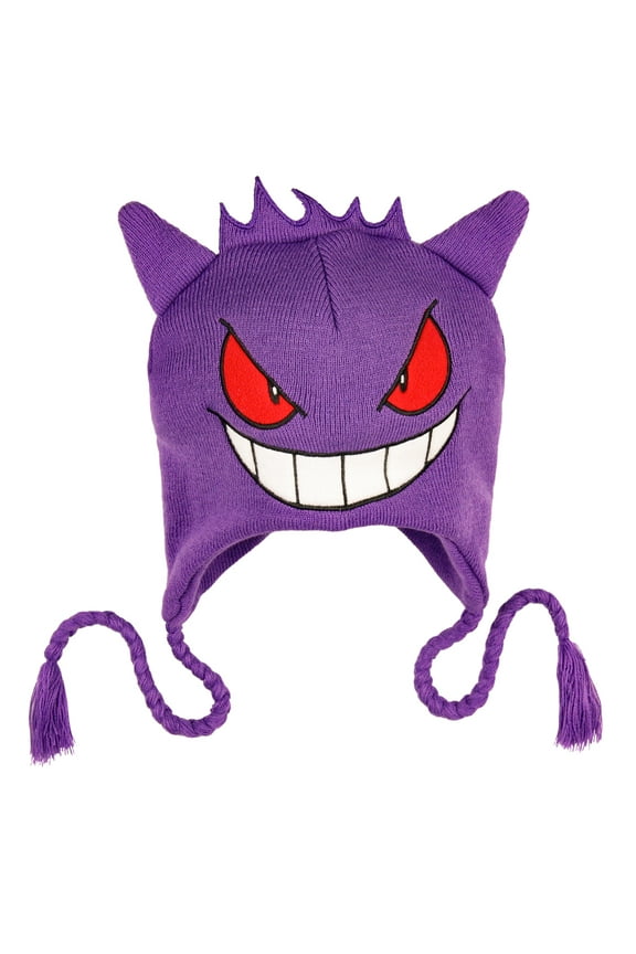 Pokemon Gengar Face 3D Laplander Beanie Skull Cap