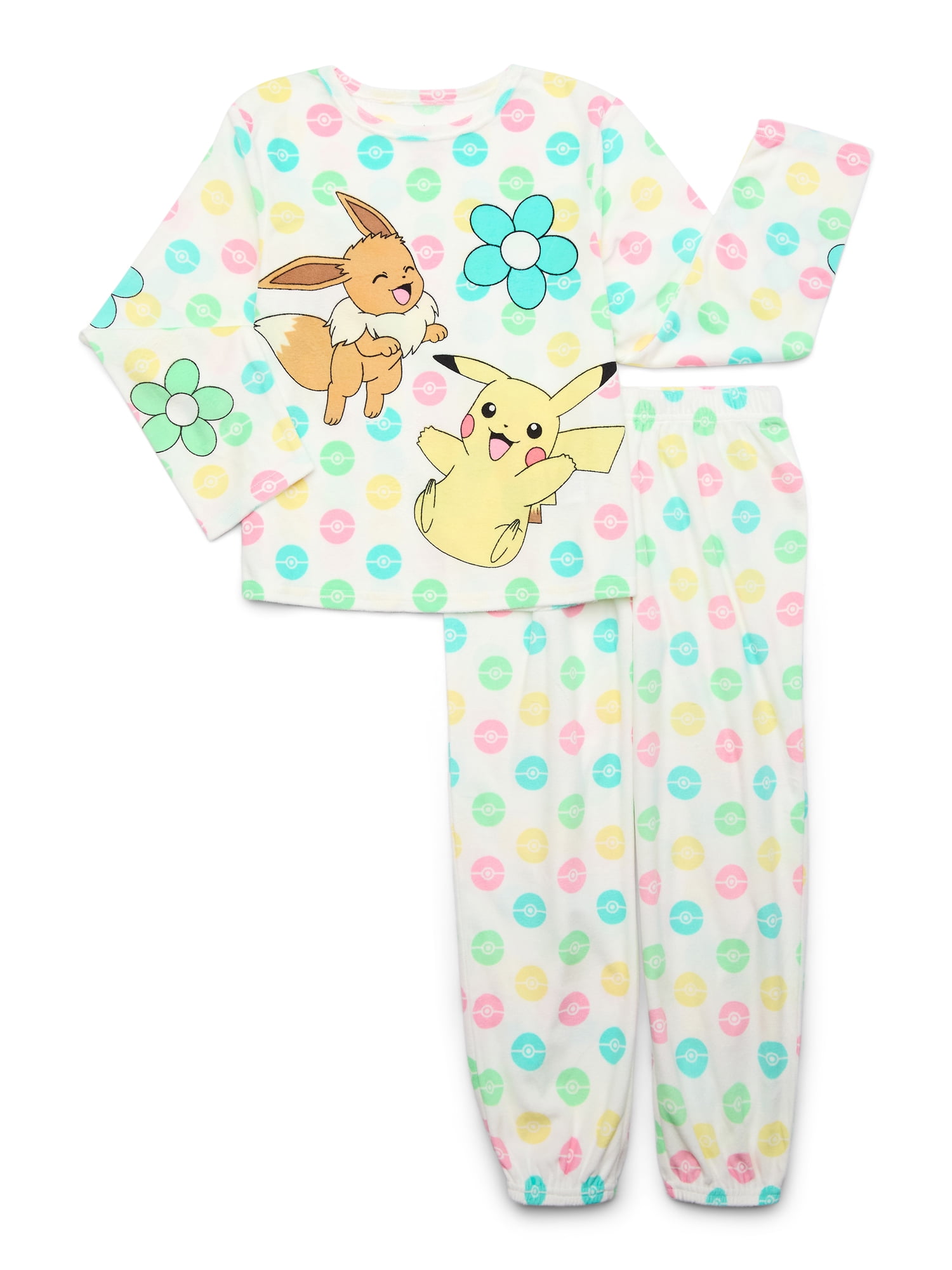 Pikachu Pokemon Pyjamas Girls Pokemon Girls Long Sleeve Top