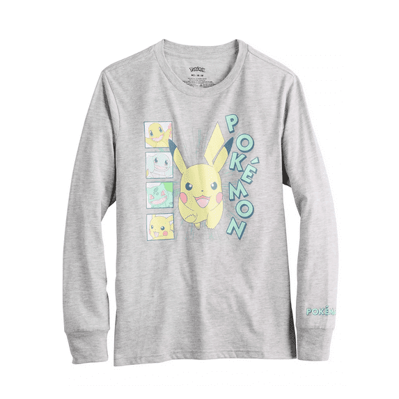 Pokemon Girls' Pikachu Long Sleeve T-Shirt, Sizes S-XL