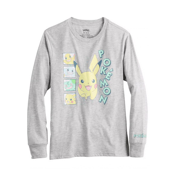Pokemon Girls' Pikachu Long Sleeve T-Shirt, Sizes S-XL