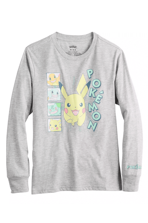 Pokemon Girls' Pikachu Long Sleeve T-Shirt, Sizes S-XL