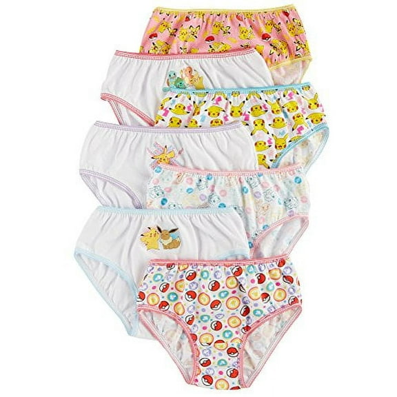 Pokemon Girls Underwear 7 Pack Briefs, Sizes 4-8