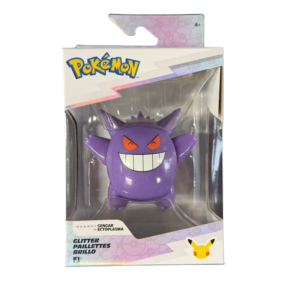 Pokemon Glitter Series Gengar 3 Inch Battle Figure 30th Anniversary 2026 Release for Ages 4+