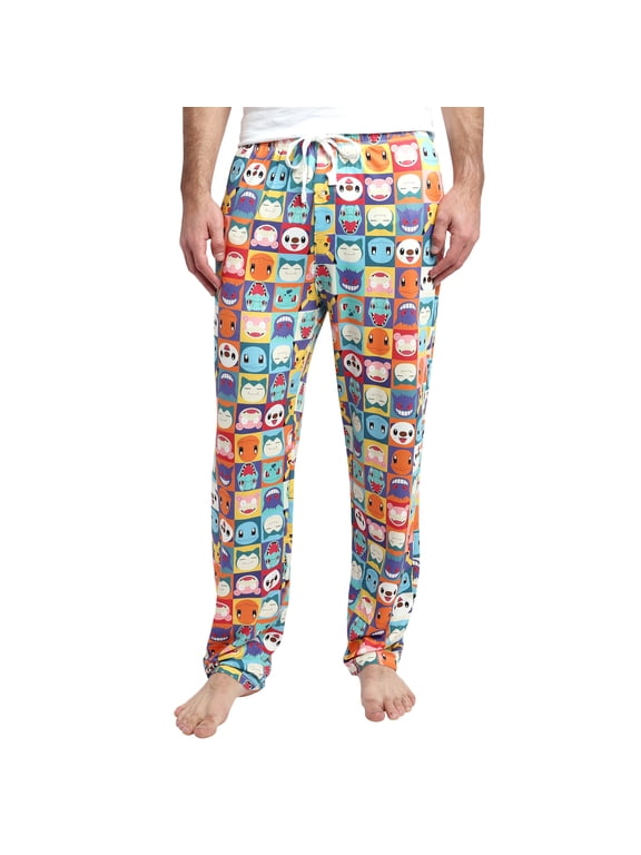 Pokemon Gotta Catch Em All Men's Multi-Colored Sleep Pajama Pants-XL