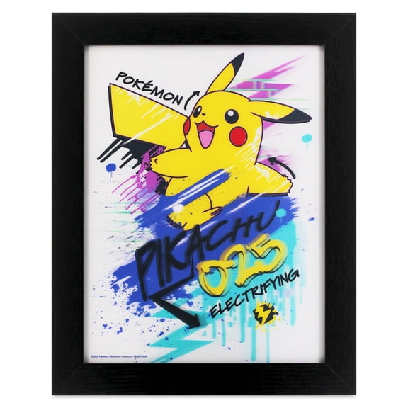 Silver Buffalo Pokemon Graffiti Style Drips 11" x 14" Lenticular Modern Wall Art