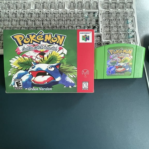 Pokemon Green Version - Game Boy For N64 Game Cartridge and Box Art US Version (No Manual)