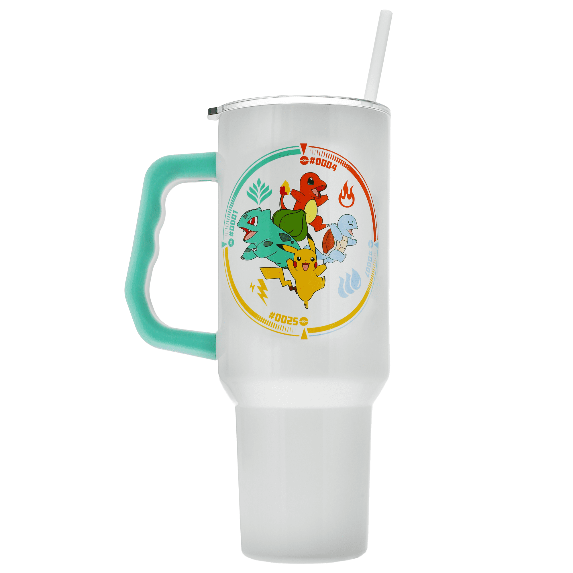 Pokemon Starters White 40 fl oz Stainless Steel Tumbler