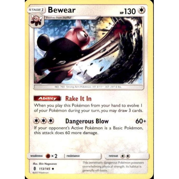Pokemon Guardians Rising Bewear #113