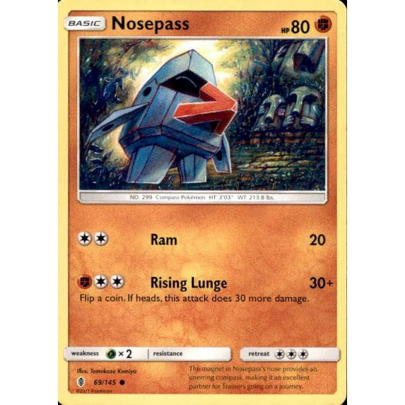 Pokemon Guardians Rising Nosepass #69