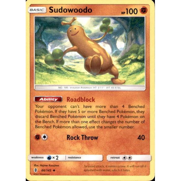 Pokemon Guardians Rising Sudowoodo #66