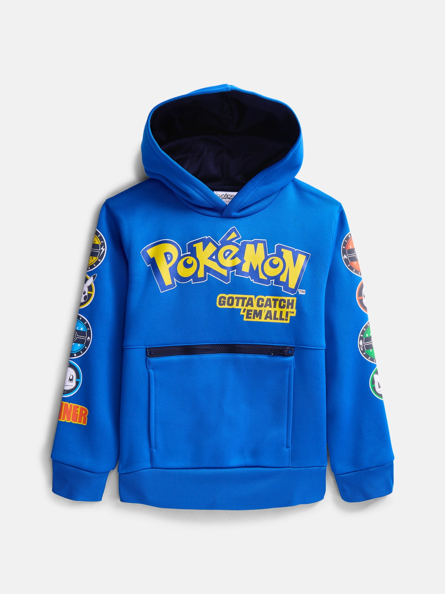 Pokémon Boys Gym Badges Fleece Hoodie, Sizes 4-18