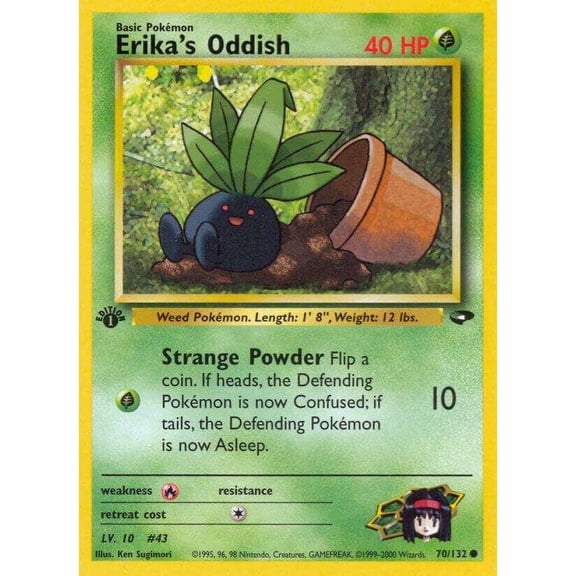 Pokemon Gym Challenge Common Erika's Oddish #70 (1st Edition)
