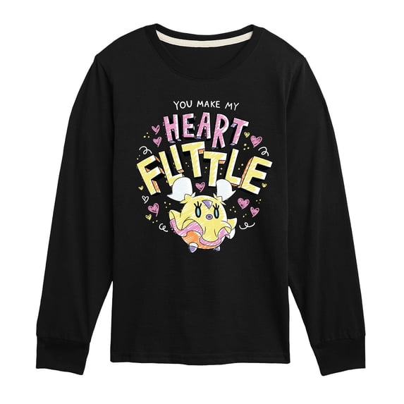 Pokemon - Heart Flittle - Youth Boys Long Sleeve Graphic T-Shirt