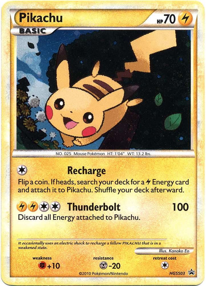 Pokemon HeartGold & Soulsilver HeartGold Single Card Rare Holo Pikachu HGSS03 - Walmart.com Pokemon HeartGold & Soulsilver HeartGold Single Card Rare Holo Pikachu HGSS03 - Walmart.com