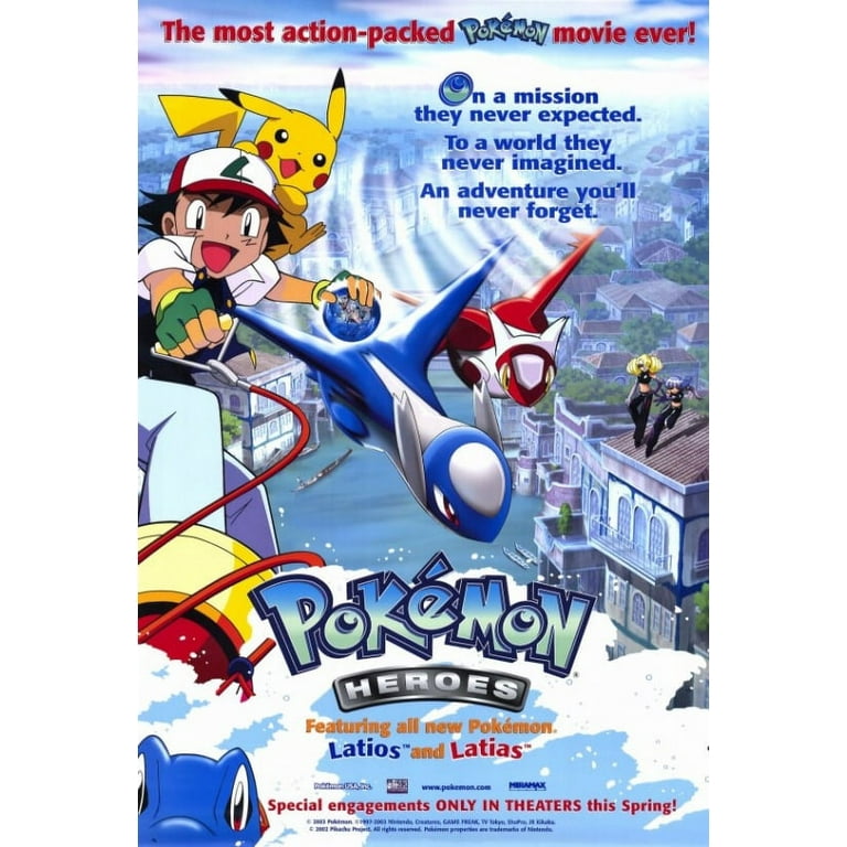 Pokemon Heroes Movie Poster Print 27 x 40
