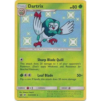 dartrix pokemon card 2020 S4a Shiny Star V Reverse Glossy Holo #002/190 Pokmon Hit Points90 HP Form Dartrix - xXsavatron