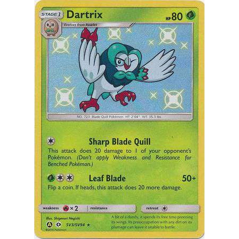 pokemon dartrix card United Wings This attack does 20 damage for each Pokemon in your discard pile that has the United Wings attack Dartrix - 012/189 (Reverse Foil)