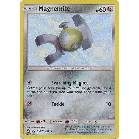 Pokemon Hidden Fates Shiny Rare Magnemite SV27