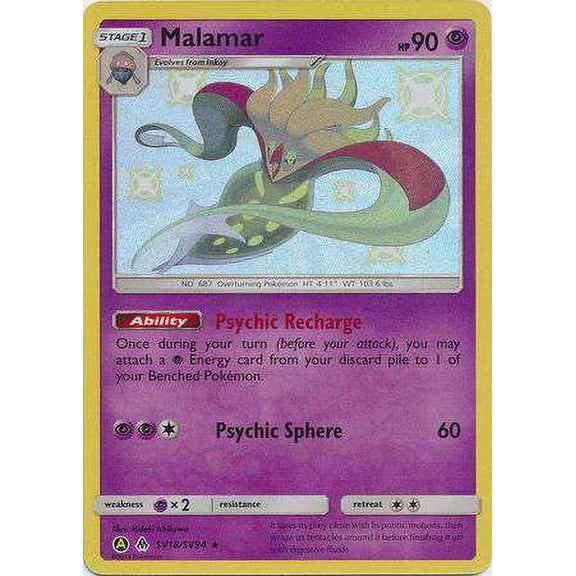 Pokemon Hidden Fates Shiny Rare Malamar SV18