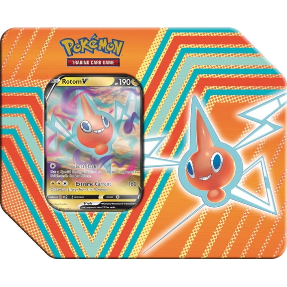 Pokemon Hidden Potential Rotom V Tin Set (5 Booster Packs, Foil Promo Card & More)