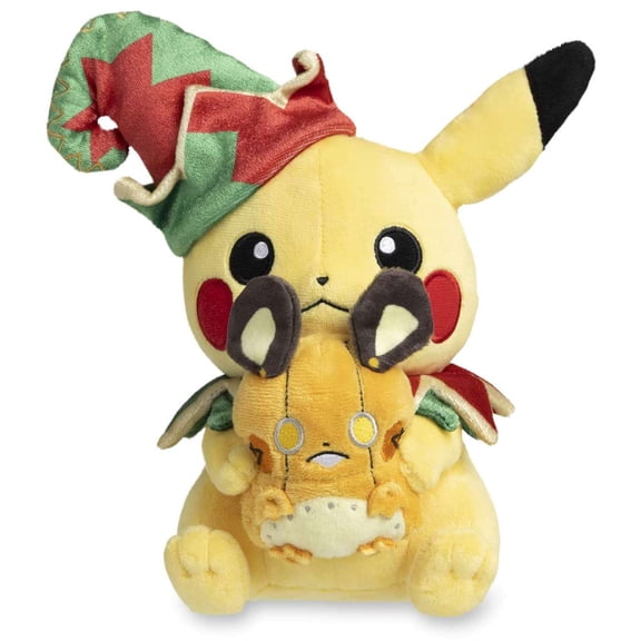 Pokemon Center: Pikachu and Robot Dedenne Toy Pokemon Holiday Workshop Pok Plush, 8  Inch
