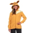 thumbnail image 1 of Pokemon Hoodie Women's Costume Character Zip-Up Hooded Costume Sweatshirt - Pikachu or Eevee, 1 of 5