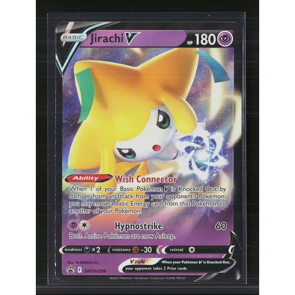 Pokemon Jirachi V Holo Black Star Promo SWSH299 Crown Zenith 2023 Trading Card