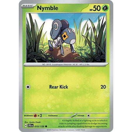Pokemon Journey Together Common Nymble #19