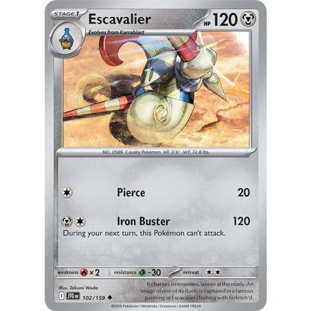 Pokemon Journey Together Uncommon Escavalier #102