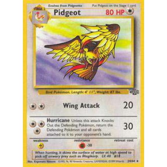 Pokemon Jungle Rare Pidgeot #24