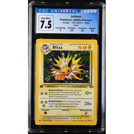 Pokemon Jungle Holo Rare Rare Holo Jolteon (German) #4 (CGC - Near Mint+ 7.5 (4091084056))