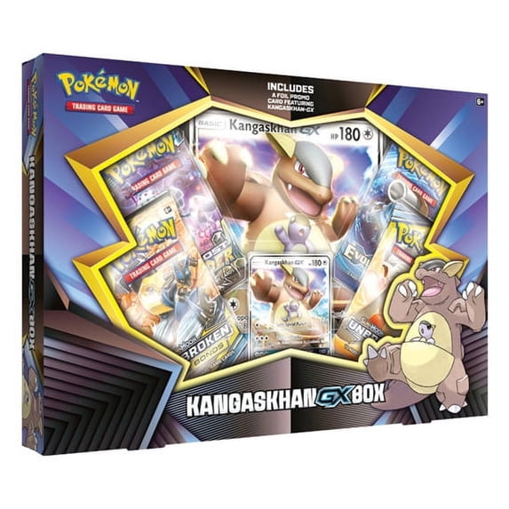 Collectible Pokemon Kangaskhan GX Box- 1 Foil Card | 4 Booster Packs- TCG Pokemon Trading Cards