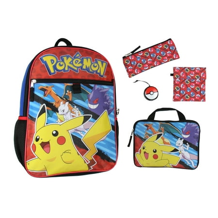 Pokemon Kids 16" Backpack 5PC Combo Set