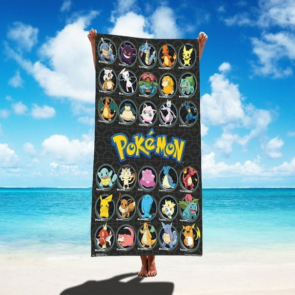 Pokemon Kids Bath/Pool/Beach Towel - Super Soft & Absorbent Fade Resistant Towel, Measures 27 x 59 inches