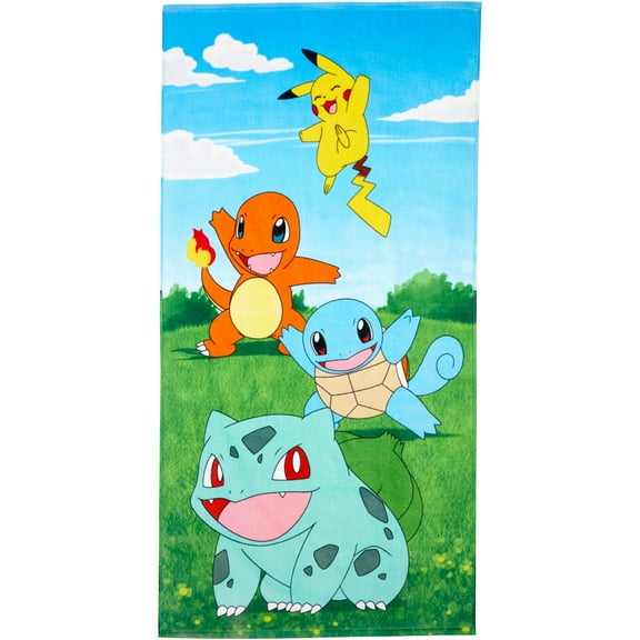 Pokemon Kids Bath Towel, 100% Cotton, 27" x 54"