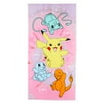 thumbnail image 1 of Pokemon Kids Beach Towel, Microfiber, 27 x 54, Pink and Purple Tie Dye, 1 of 5