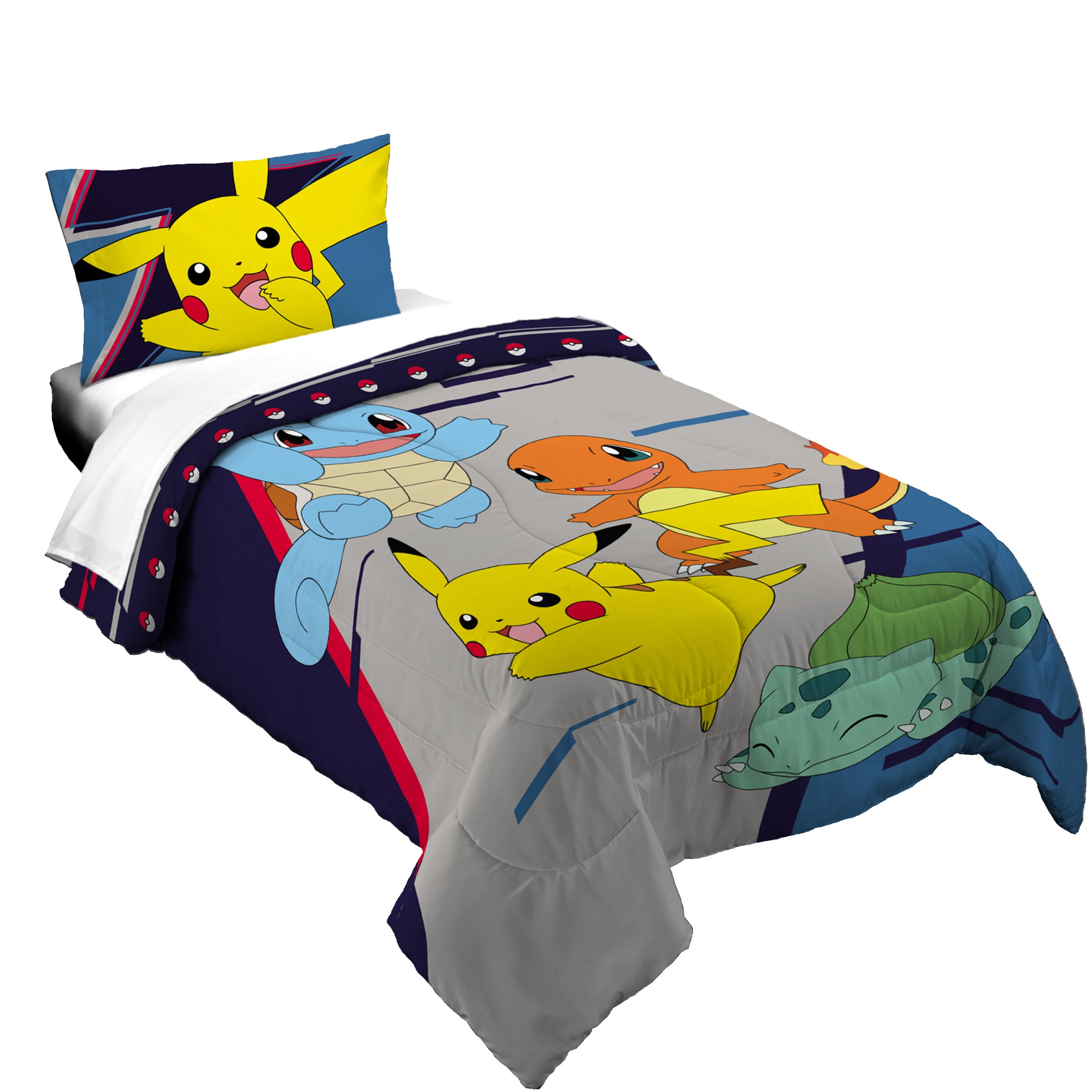 Pokémon Kids Comforter and Pillowcase, 2-Piece Set, Twin