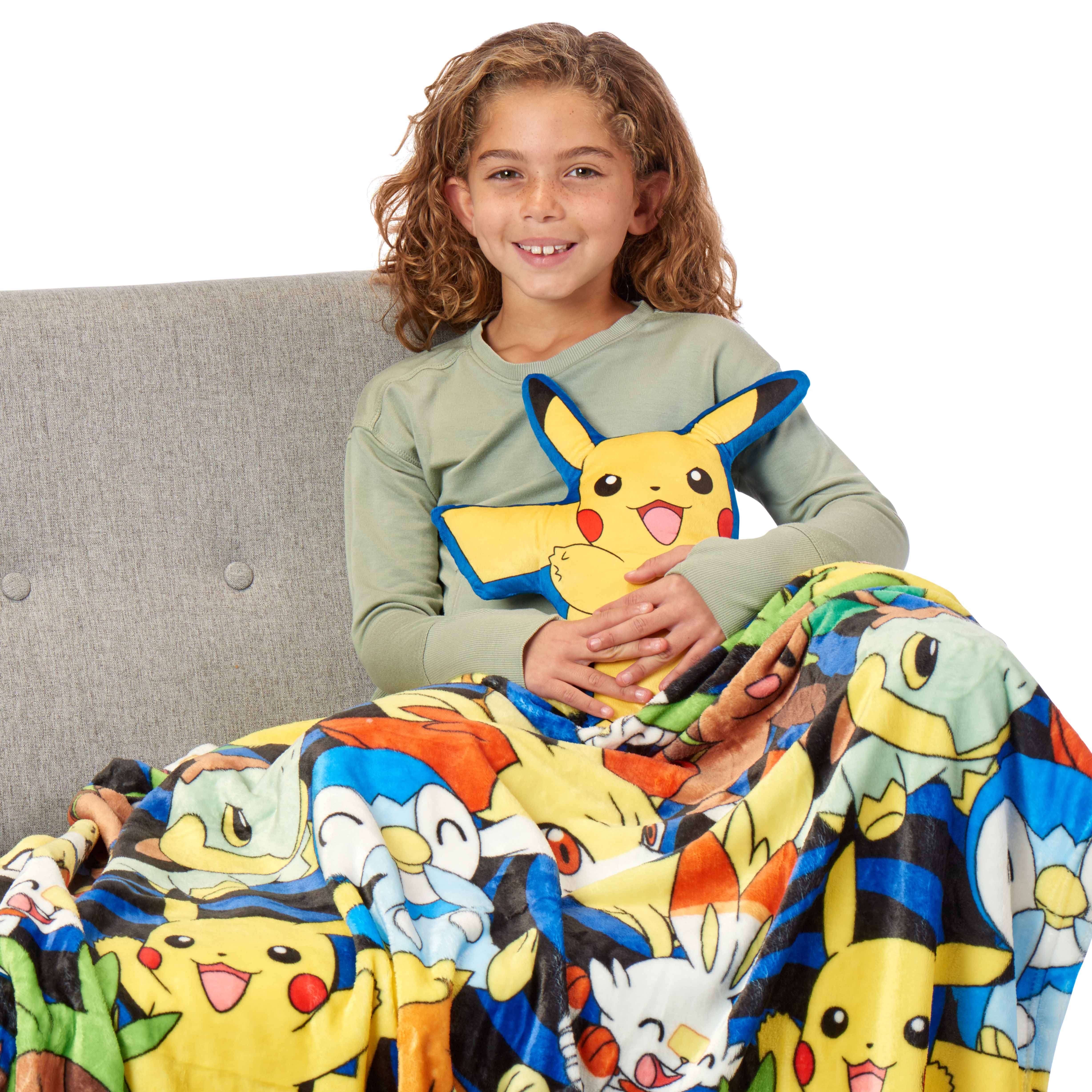 Pokemon Kids Hugger with Silk Touch Throw Blanket 50x60 inches Multi color