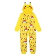 thumbnail image 1 of Pokemon Kids' One-Piece Hooded Union Suit Onesie Blanket Sleeper, Very Pika Too, 10, 1 of 1