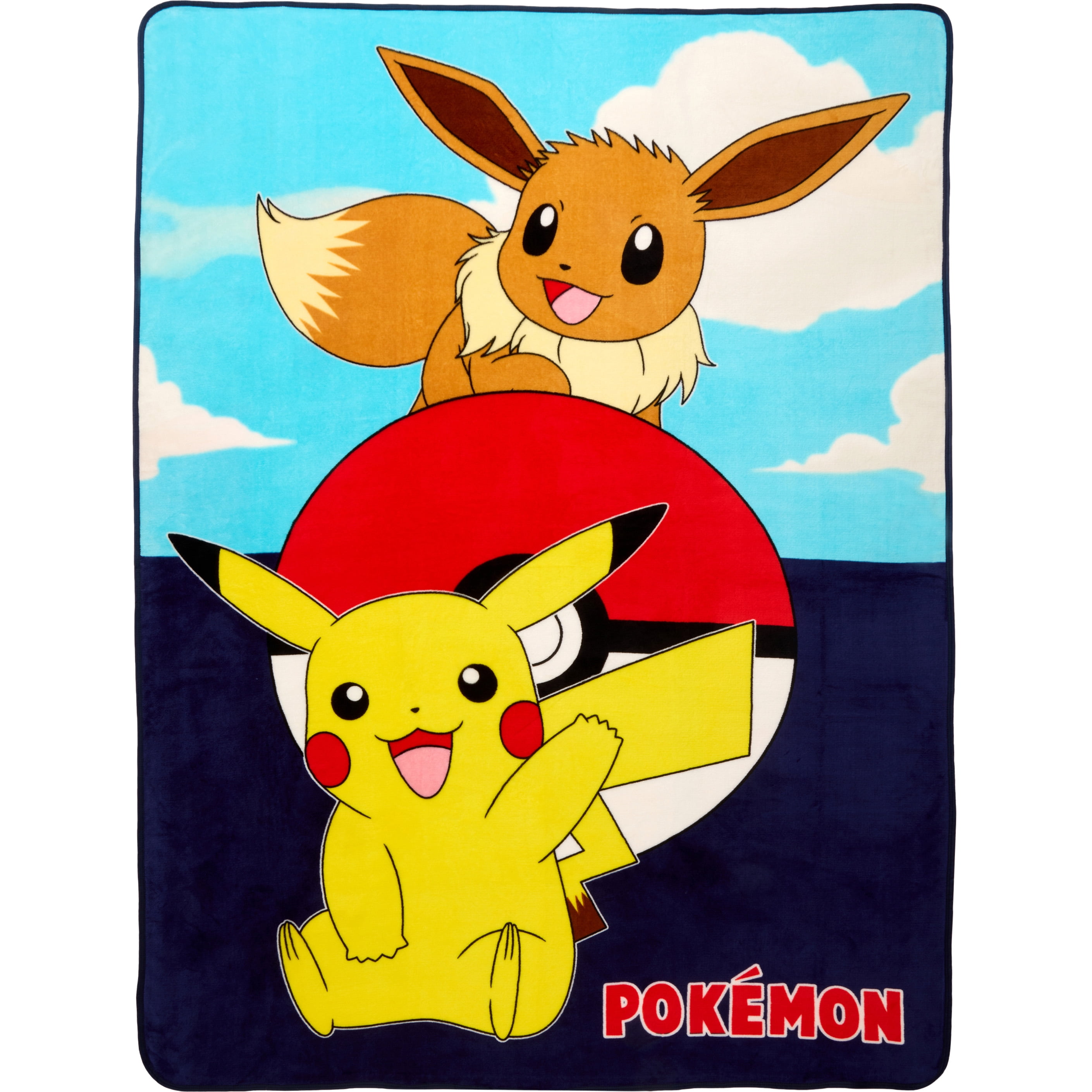 Pokemon Kids Print Fleece Bed Blanket, Twin/Full