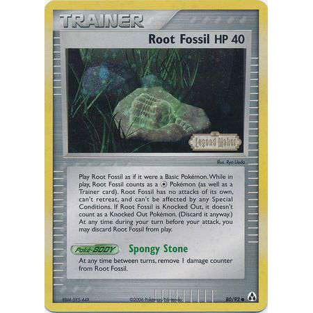 Pokemon Legend Maker Reverse Holo Root Fossil #80
