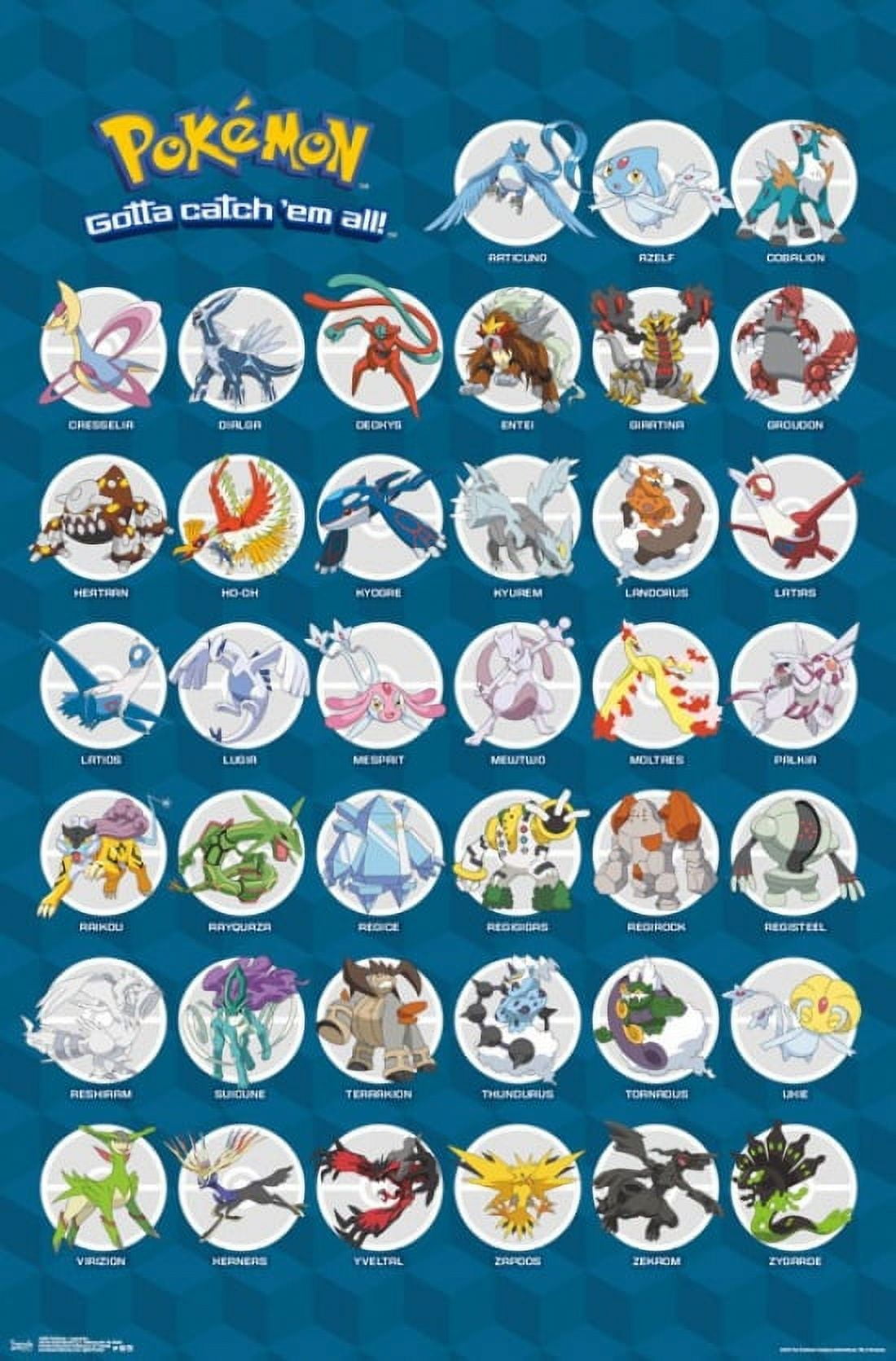 Pokemon Legendary 22'' x 34'' Poster - Walmart.com